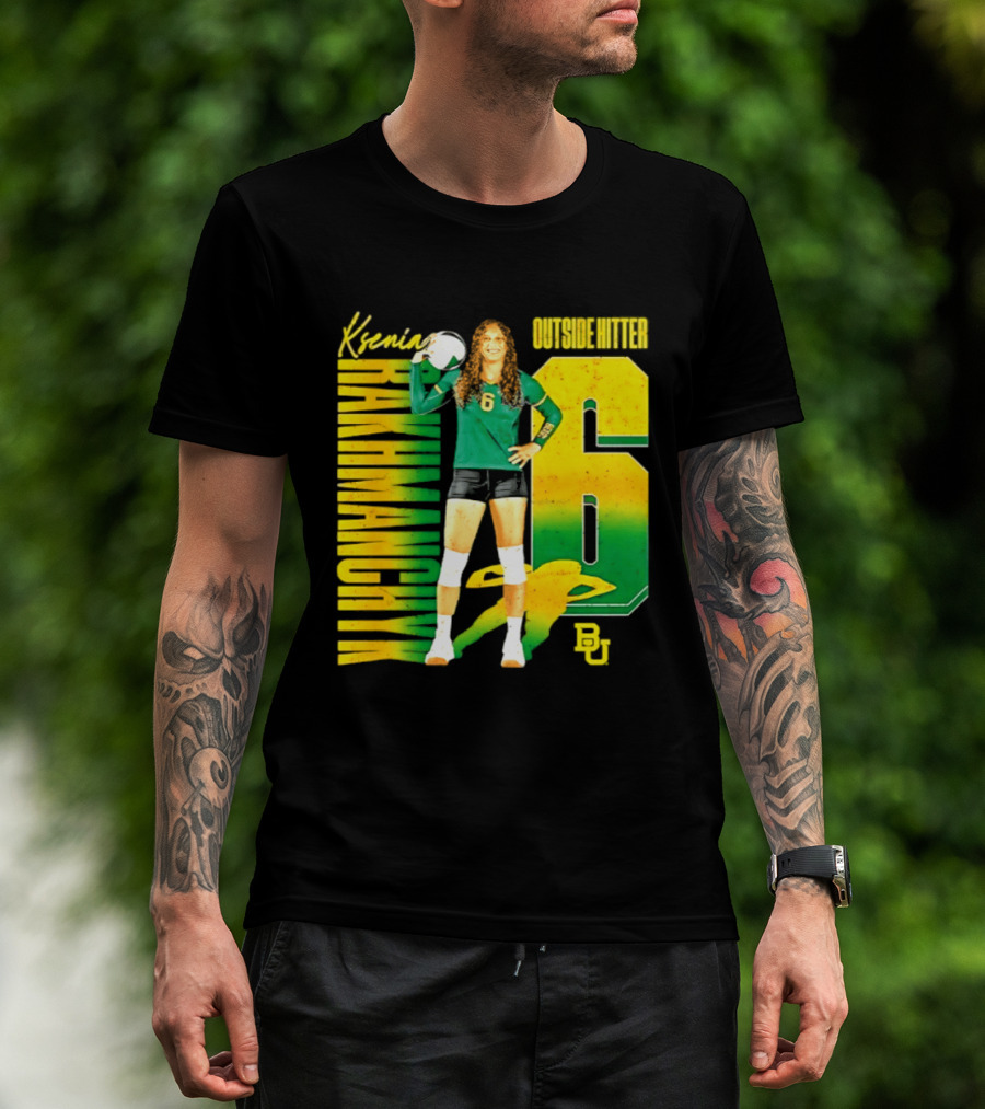 Kseniya Rakhmanchyk Outside Hitter 6 Baylor Bears Volleyball Player T-Shirt