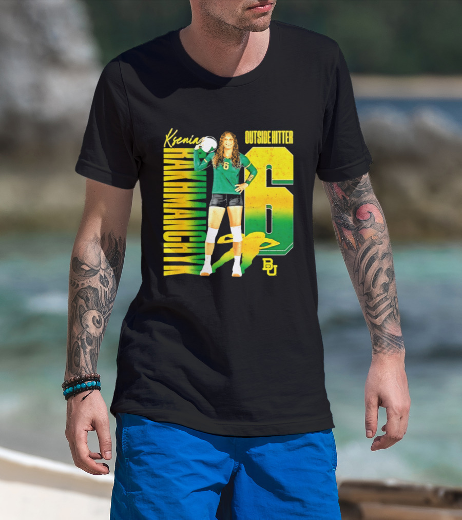 Kseniya Rakhmanchyk Outside Hitter 6 Baylor Bears Volleyball Player T-Shirt