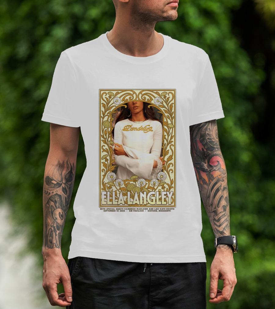 Ella Langley Dandelion Oxford Mississippi Concert September 17 2026 SJB Pavilion T-Shirt