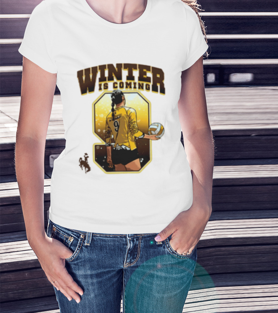 Emma Winter 9 Is Coming Wyoming Cowboys NCAA Women's Volleyball T-Shirt