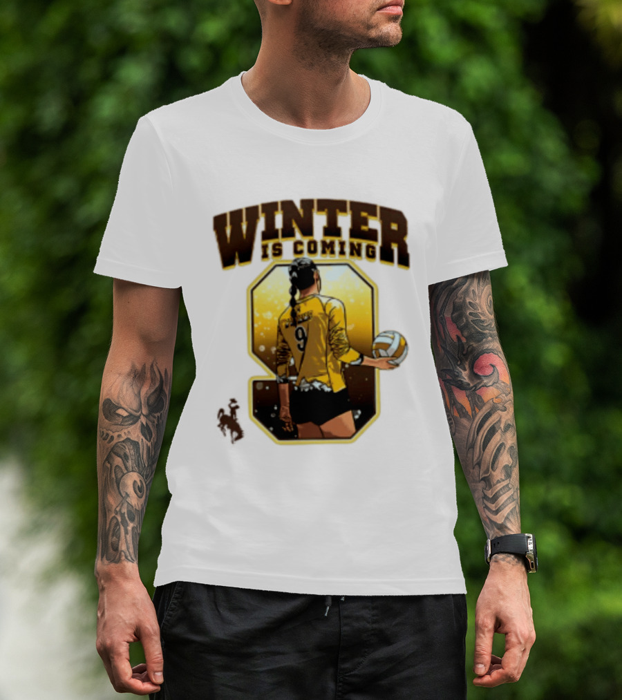 Emma Winter 9 Is Coming Wyoming Cowboys NCAA Women's Volleyball T-Shirt