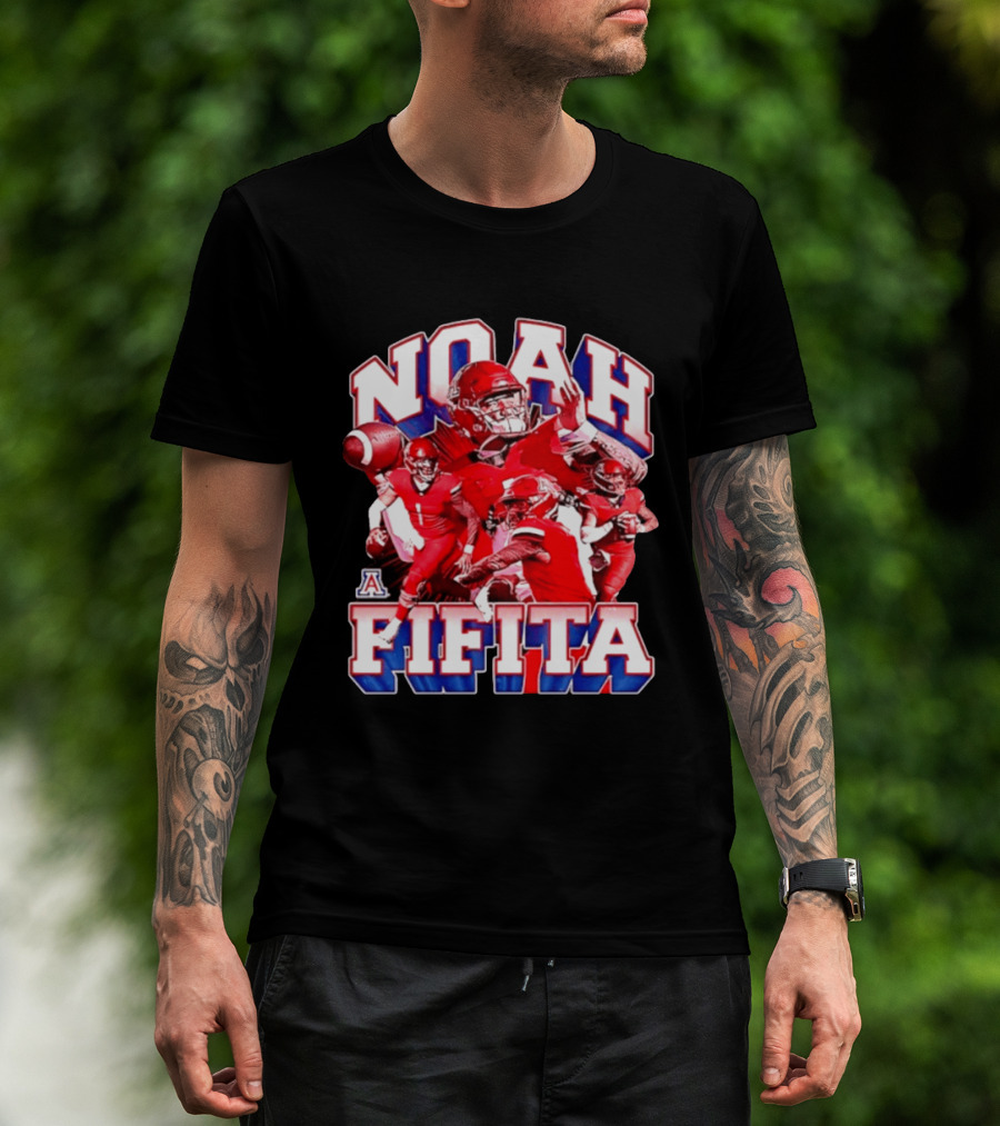 Noah Fifita 1 Arizona Wildcats NCAA Football Player Action Collage T-Shirt