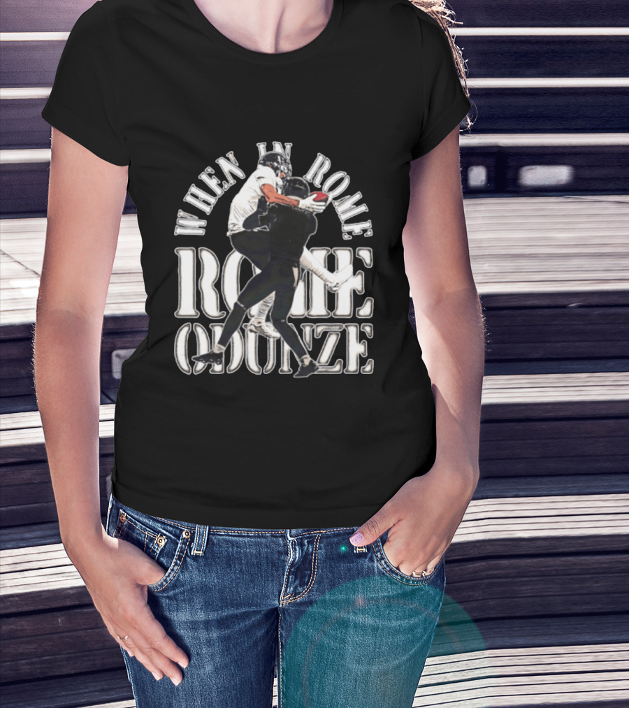When In Rome Odunze Chicago Bears Football Sports Fan Gear T-Shirt