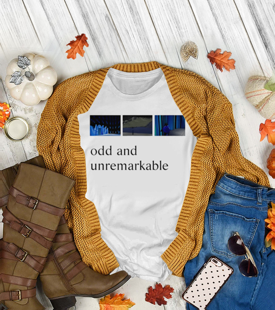 Odd And Unremarkable Aesthetic Minimalist Blue Abstract Scenes T-Shirt
