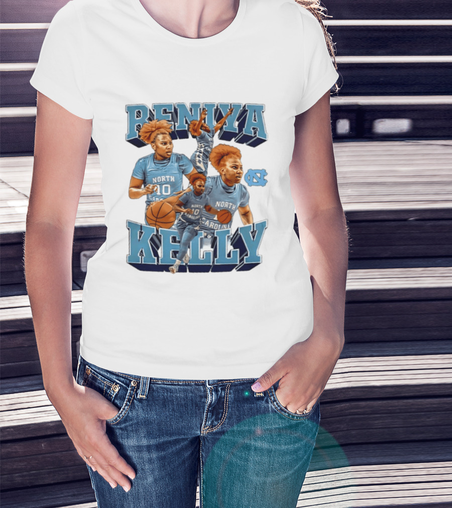 Reniya Kelly 10 North Carolina Tar Heels NCAA Women's Basketball Star T-Shirt
