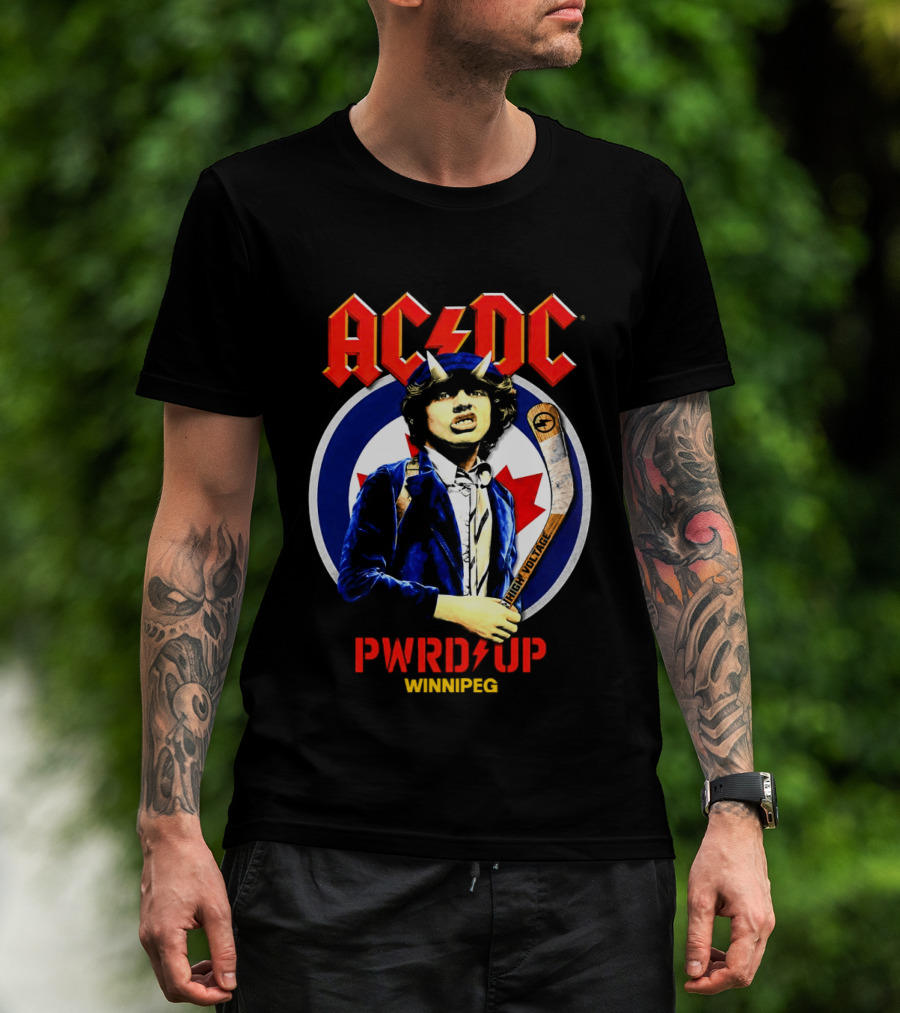 ACDC PWR Up Tour Winnipeg 2026 Hockey Theme Event T-Shirt