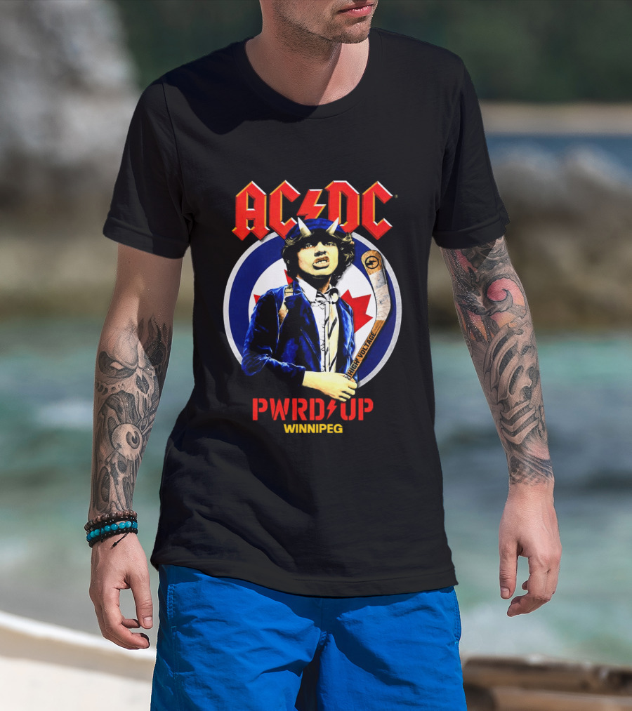 ACDC PWR Up Tour Winnipeg 2026 Hockey Theme Event T-Shirt