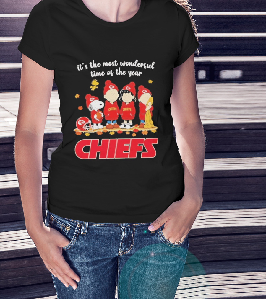 It's The Most Wonderful Time Peanuts Chiefs Halloween 2026 T-Shirt