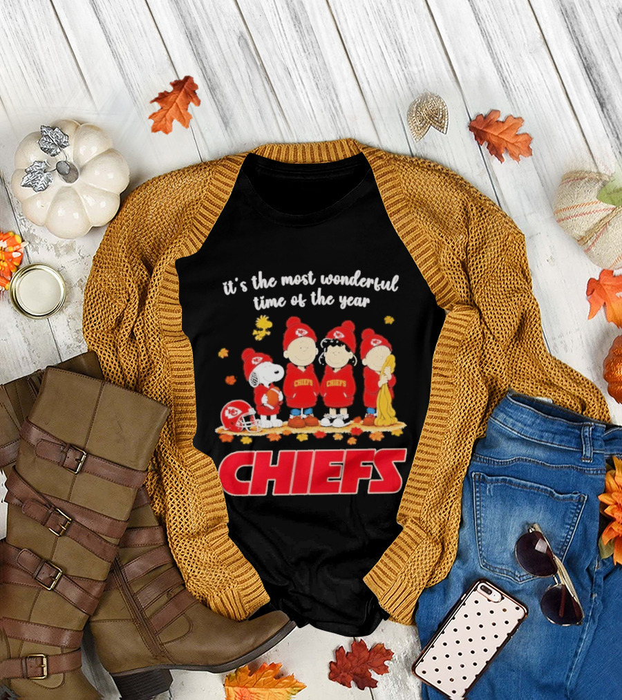 It's The Most Wonderful Time Peanuts Chiefs Halloween 2026 T-Shirt
