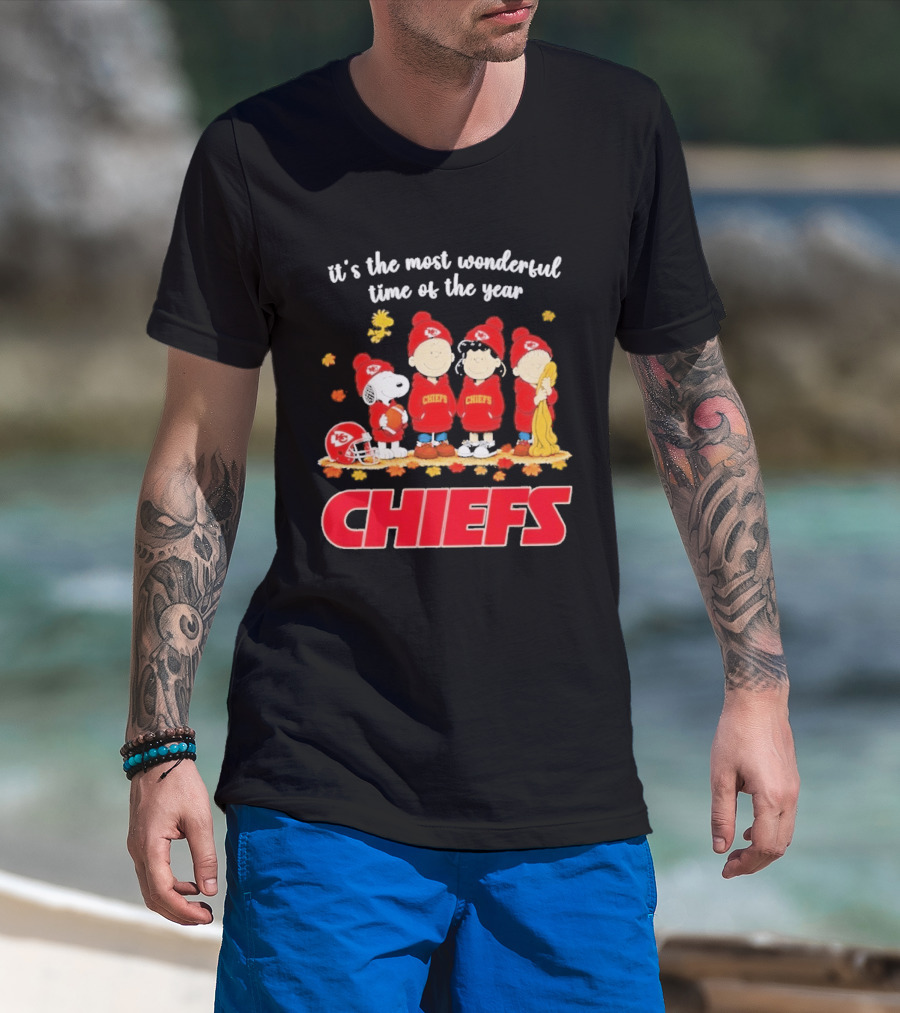 It's The Most Wonderful Time Peanuts Chiefs Halloween 2026 T-Shirt