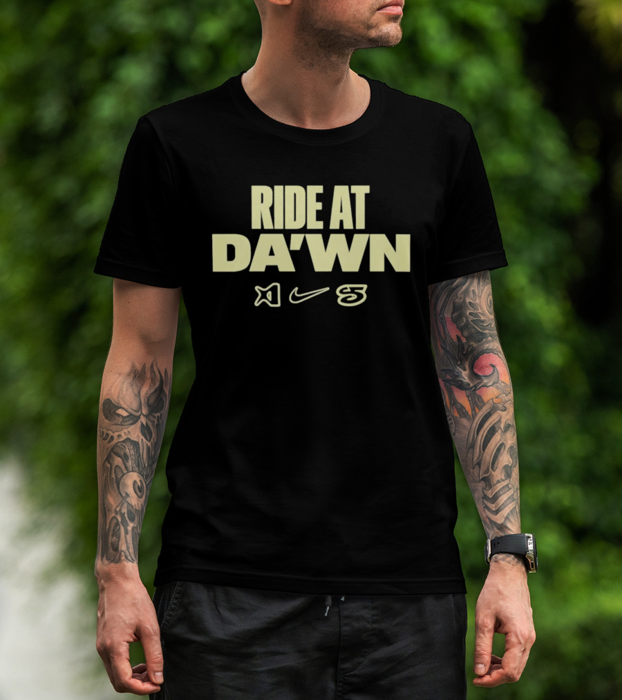 Ride At DA'WN Travis Scott Nike Cactus Jack Collaboration T-Shirt