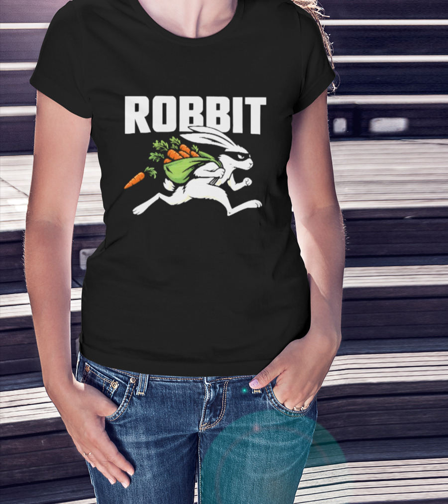 Robbit Rabbit Thief Robber Bunny With Carrots T-Shirt