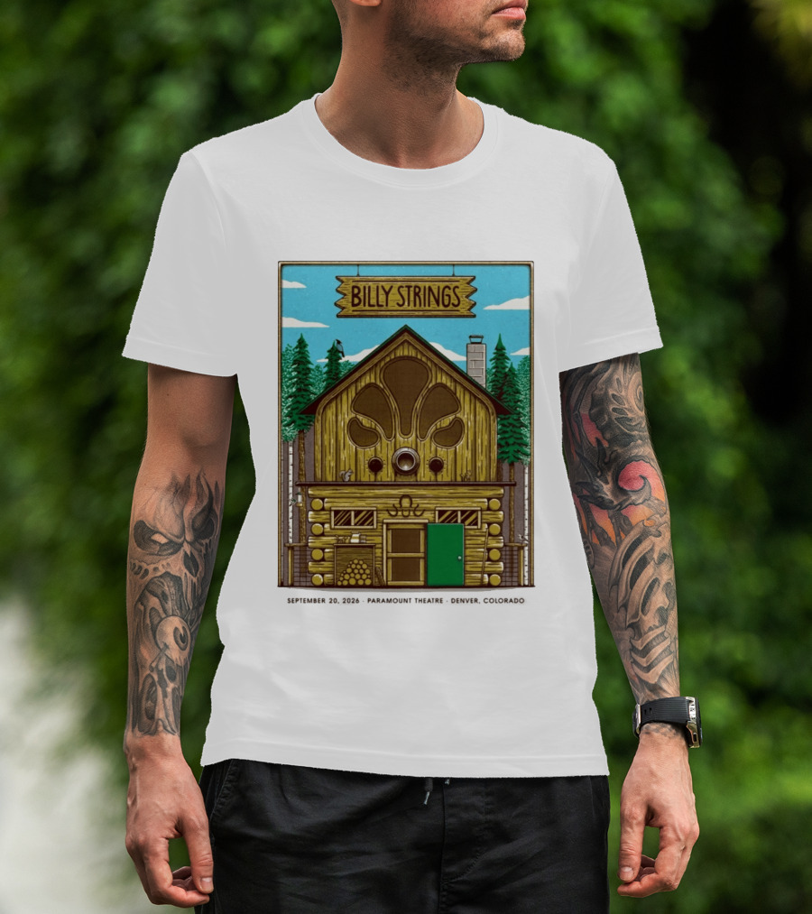 Billy Strings Fall Tour 2026 Paramount Theatre Denver September 20 Mike Tallman T-Shirt