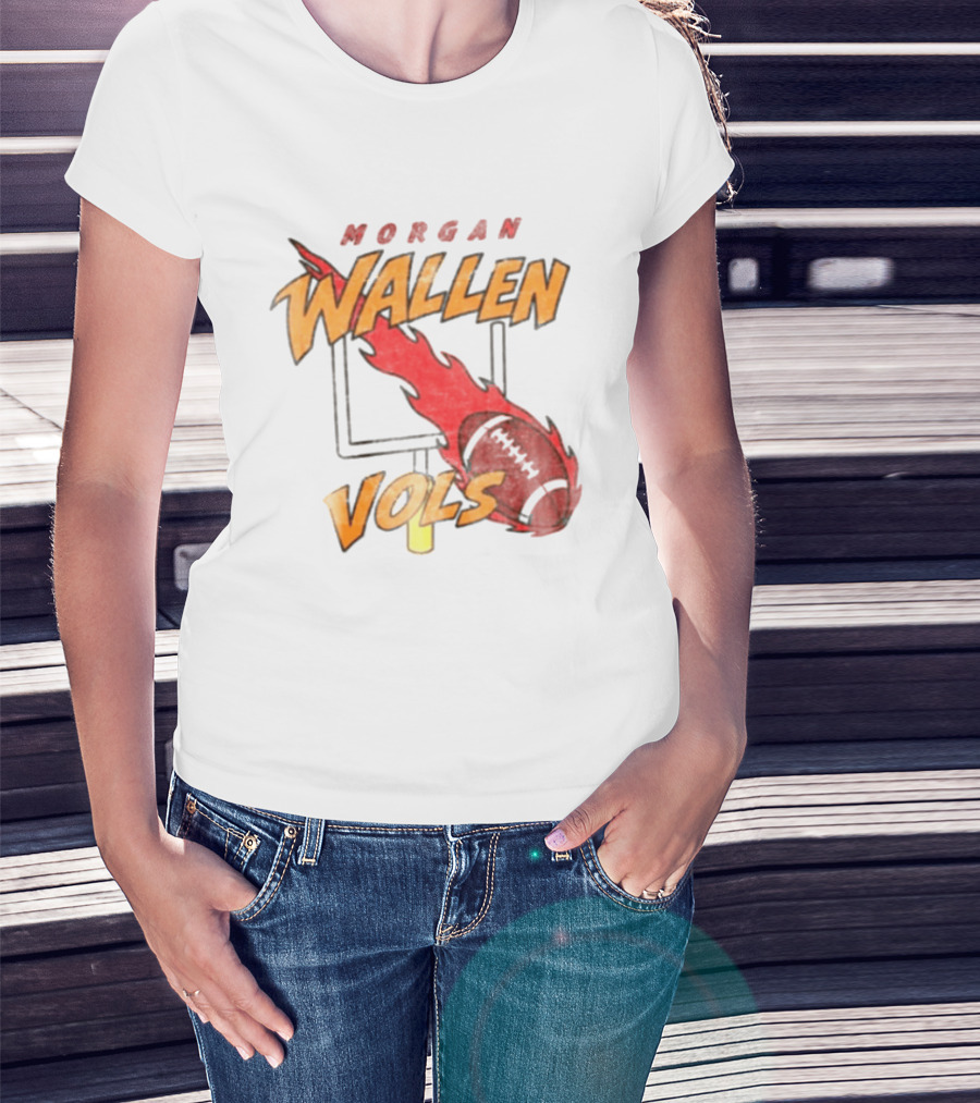 Morgan Wallen Vols Football Flame T-Shirt
