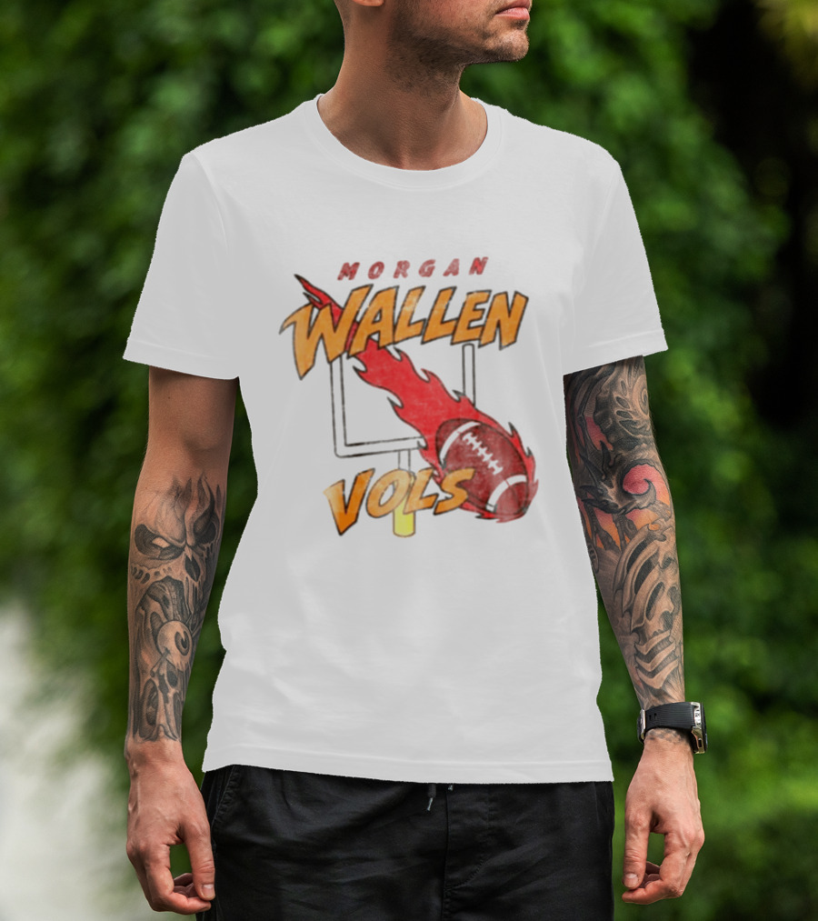 Morgan Wallen Vols Football Flame T-Shirt