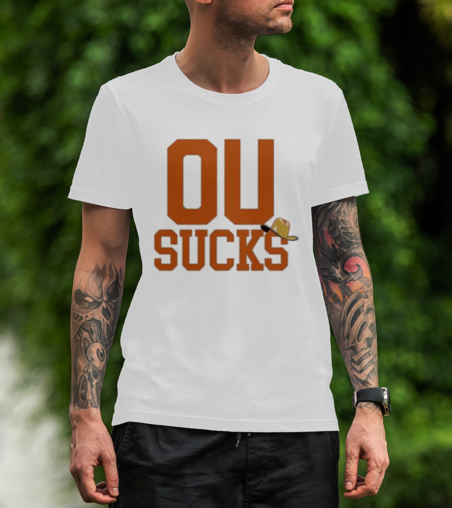 OU Sucks Cowboy Hat Orange Rivalry T-Shirt