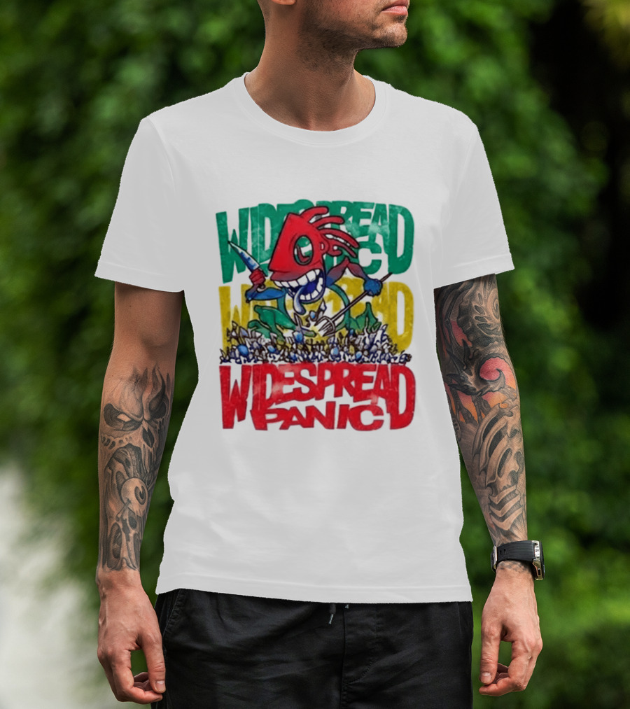 Widespread Panic Wilmington NC Kaiju Note Eater T-Shirt