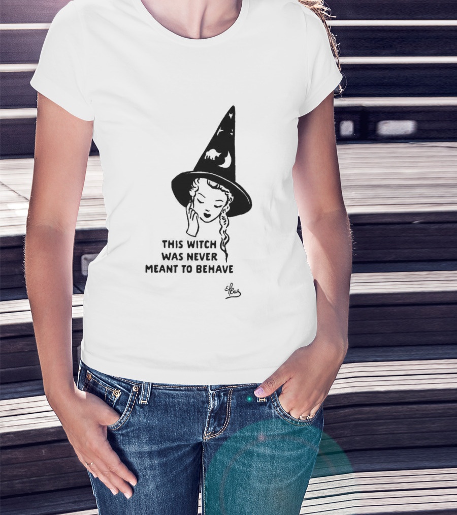 Witch Hat Girl This Witch Was Never Meant To Behave Aesthetic T-Shirt