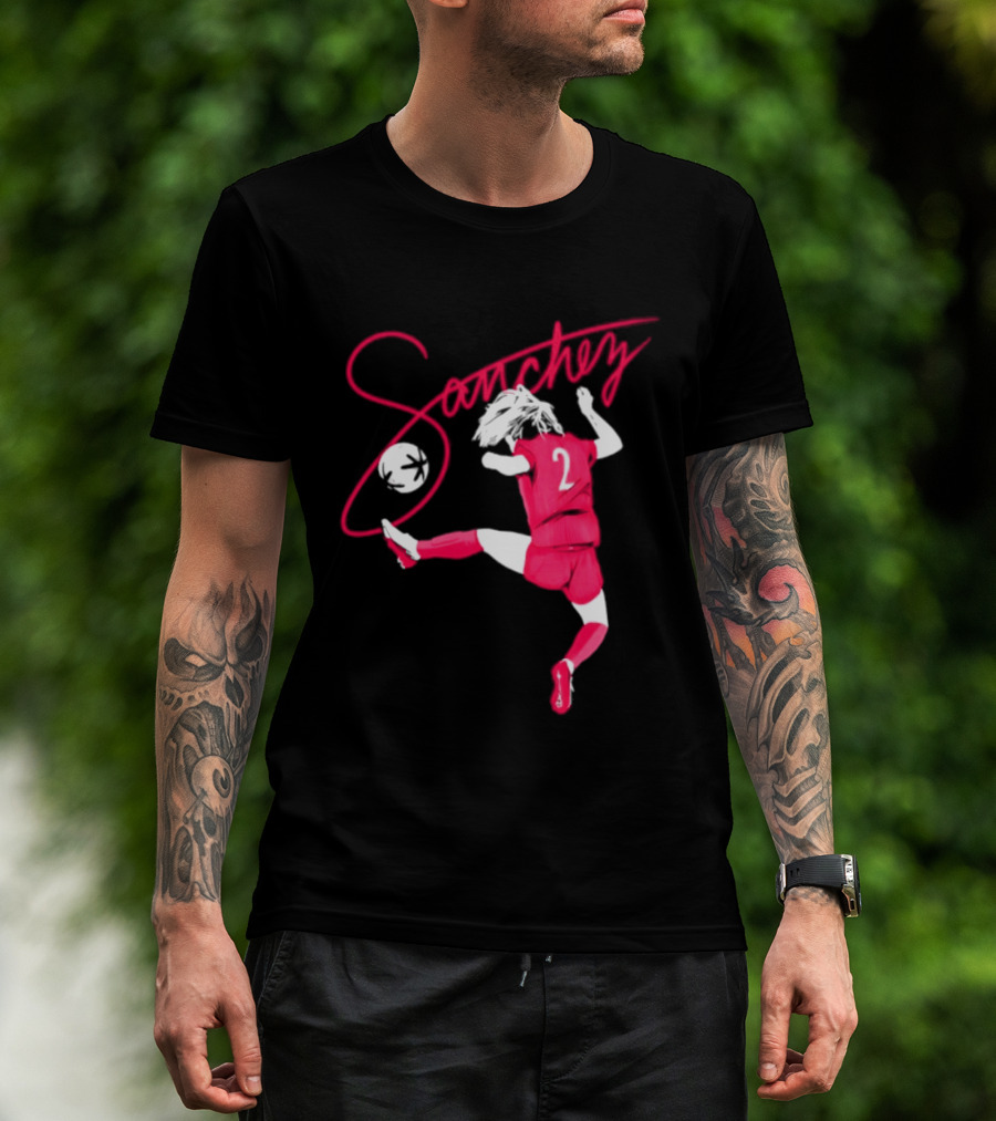 Sanchez Number 2 Soccer Player Kick T-Shirt