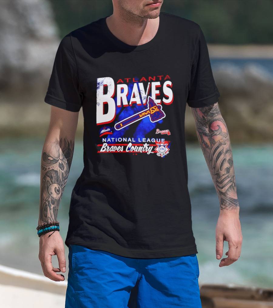 Atlanta Braves National League Braves Country Vintage Tomahawk Iconic Team Spirit T-Shirt