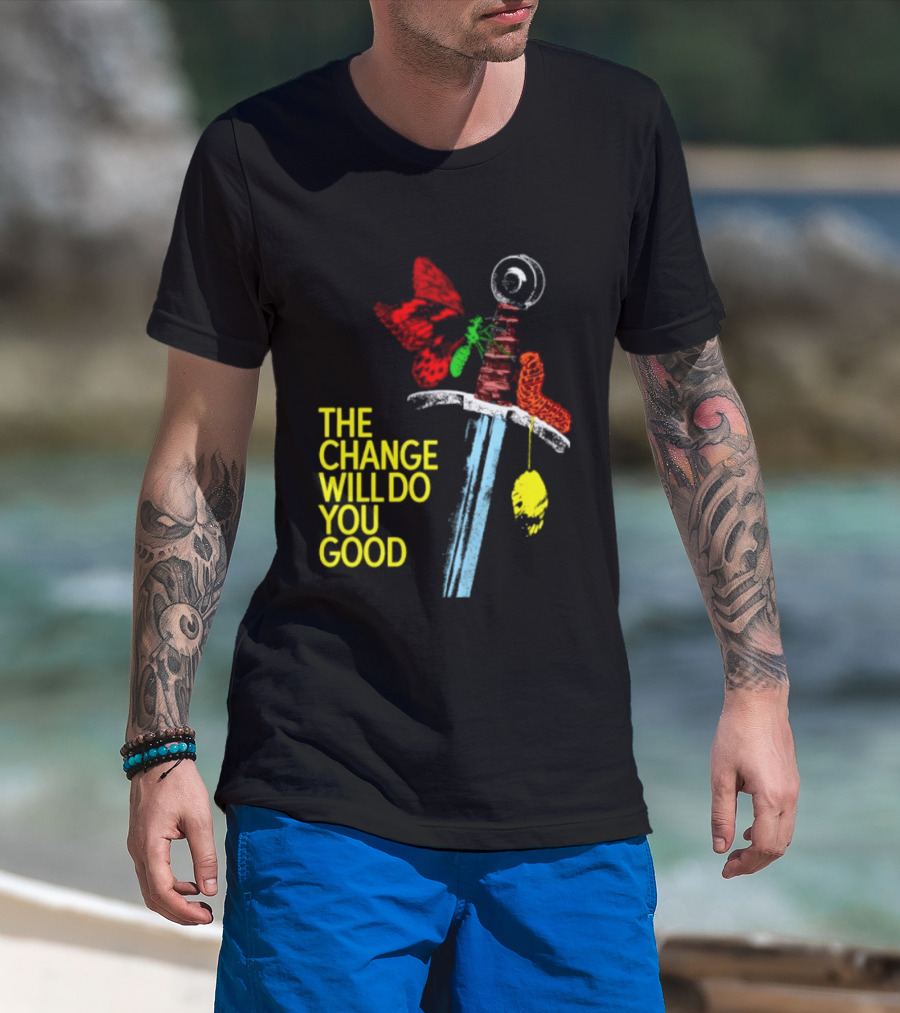 Crossguard Sword Butterfly Transformation The Change Will Do You Good T-Shirt