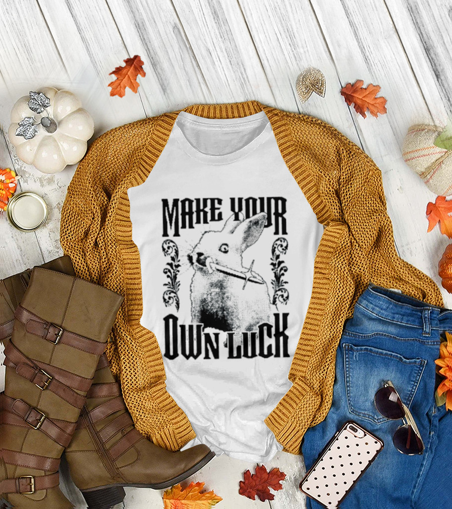 Make Your Own Luck Rabbit Knife T-Shirt