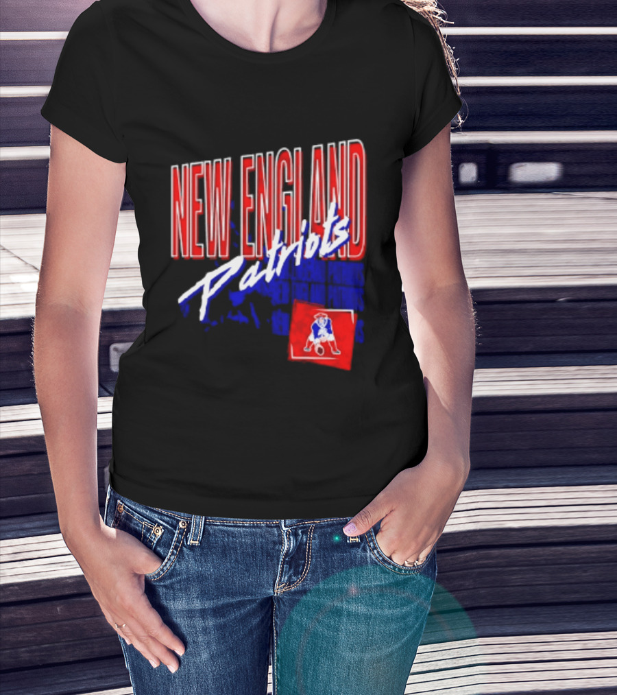 New England Patriots Red White Team Sports T-Shirt