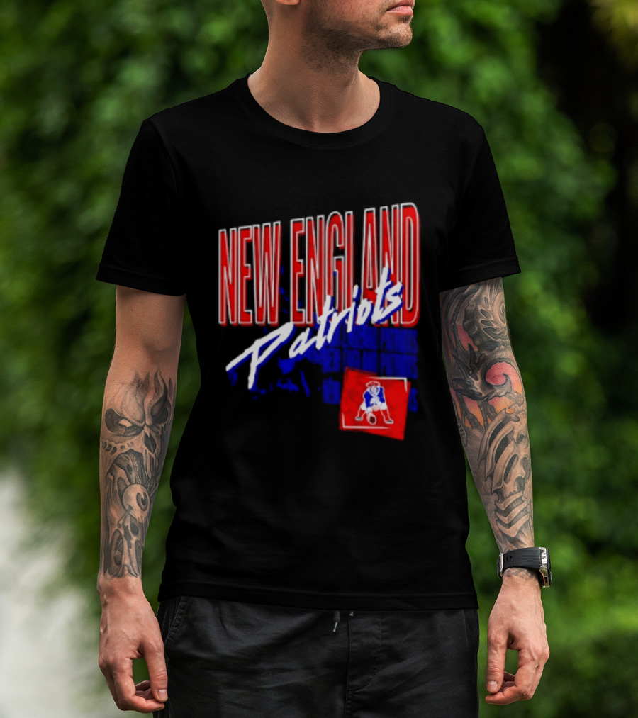 New England Patriots Red White Team Sports T-Shirt