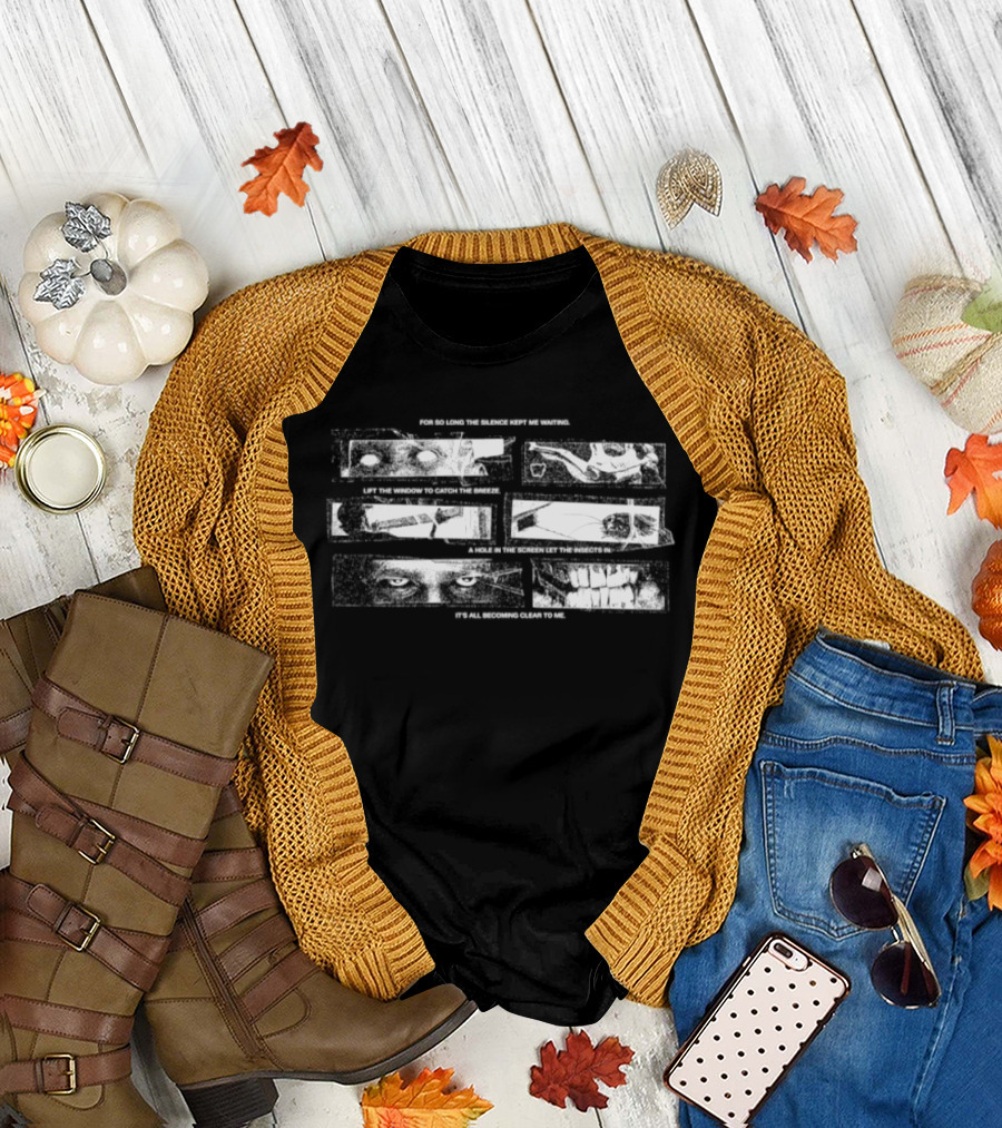 For So Long The Silence Kept Me Waiting Lift The Window To Catch The Breeze Grunge Brick Wall T-Shirt