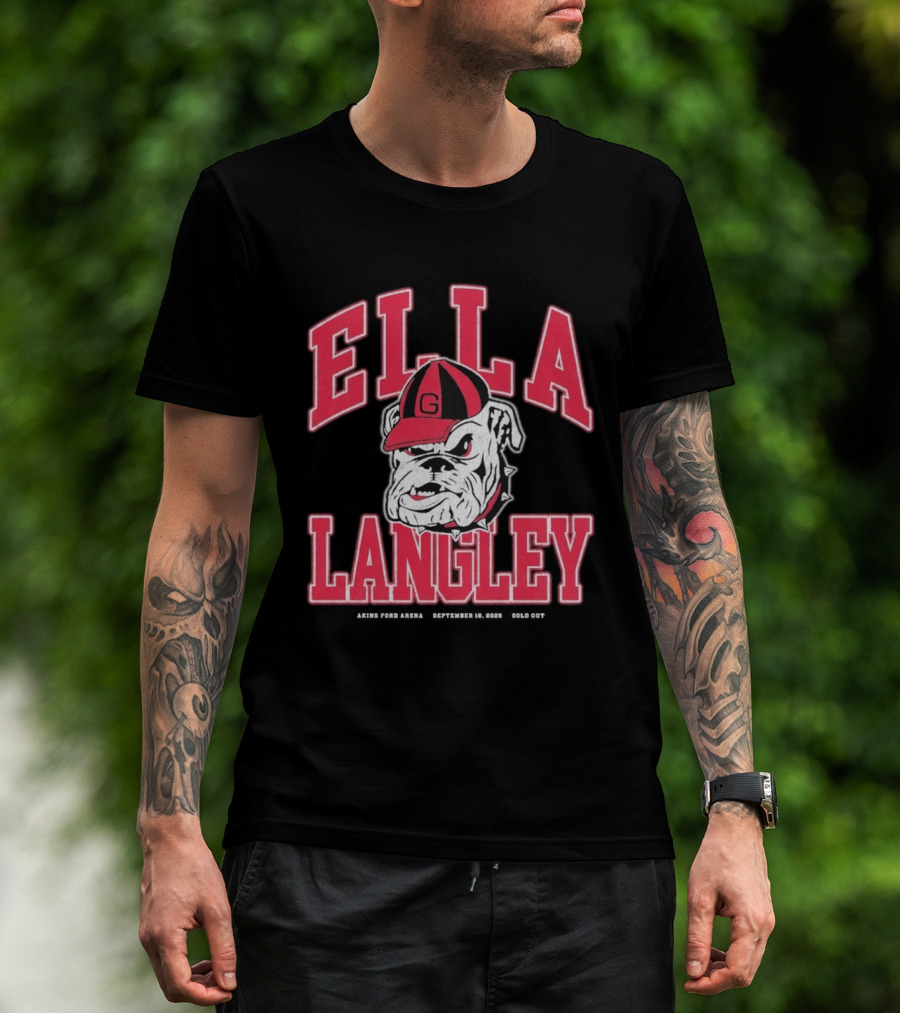 Georgia Bulldogs Ella Langley The Dandelion Tour 2026 Akins Ford Arena September 19 Bulldog T-Shirt