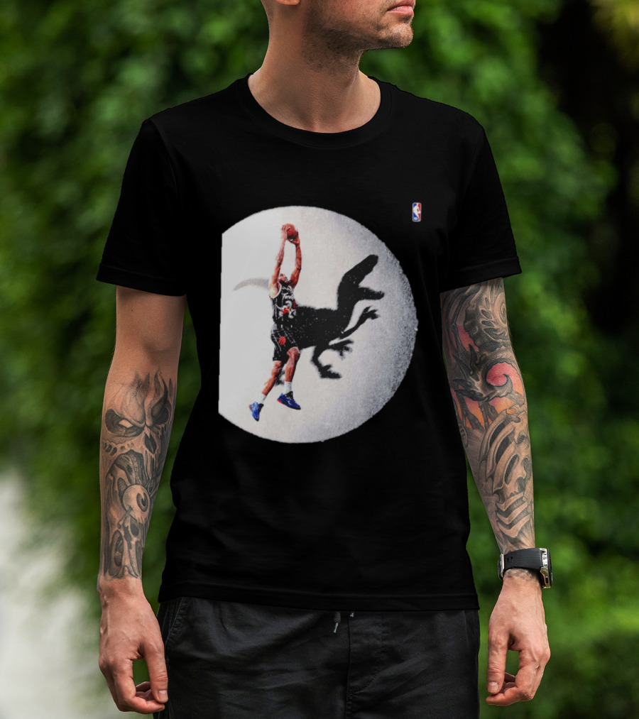 Kawhi Leonard Toronto Raptors Shadow Dunk With Raptor Silhouette Basketball T-Shirt