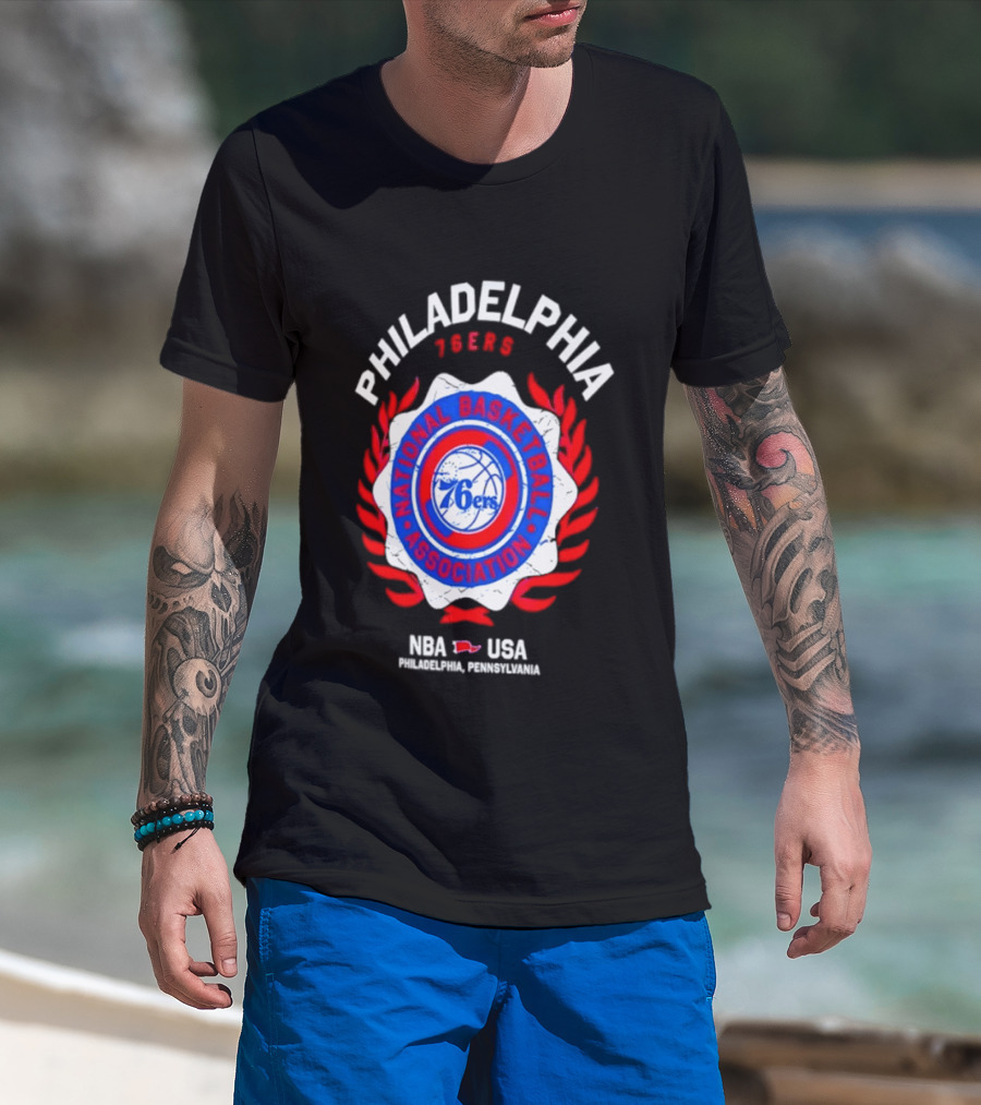 Philadelphia 76ers NBA USA National Basketball Association Laurel Crest 2026 T-Shirt