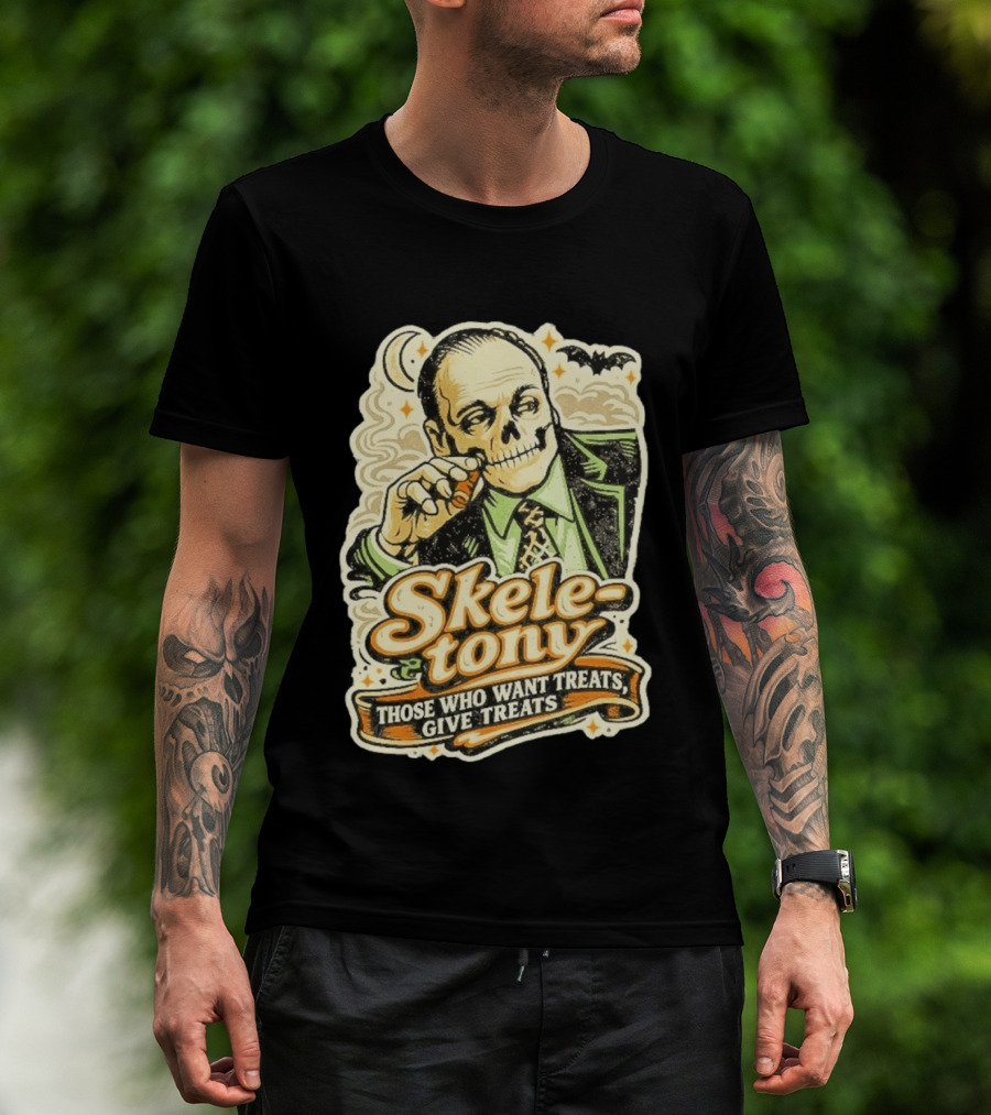 Skele Tony Soprano Those Who Want Treats Give Treats T-Shirt