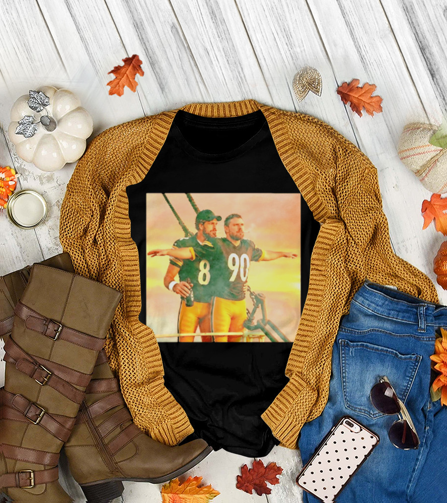 Aaron Rodgers TJ Watt Pittsburgh Steelers Titanic Crossover 8 90 T-Shirt