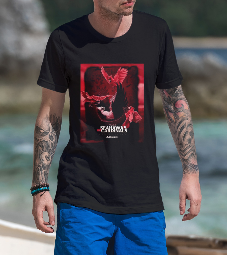 Week 2 Arizona Cardinals Vs Seattle Seahawks State Farm Stadium Glendale September 20 2026 T-Shirt