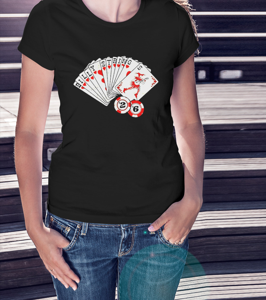 Billy Strings Fall 2026 Playing Cards Design By Miles Koldweyn With Poker Chips And Red Dragon T-Shirt