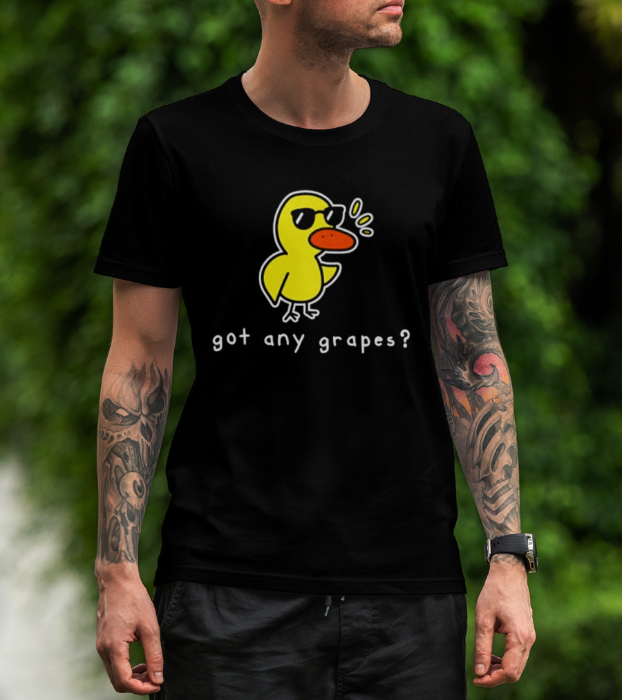 Got Any Grapes Duck Meme Sunglasses Quacking Drawing T-Shirt