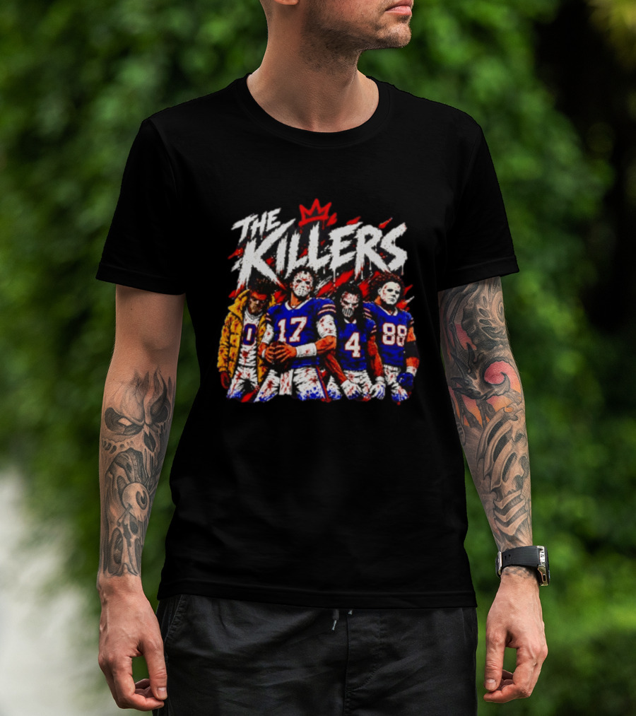Buffalo Bills The Killers Horror Characters Halloween NFL T-Shirt