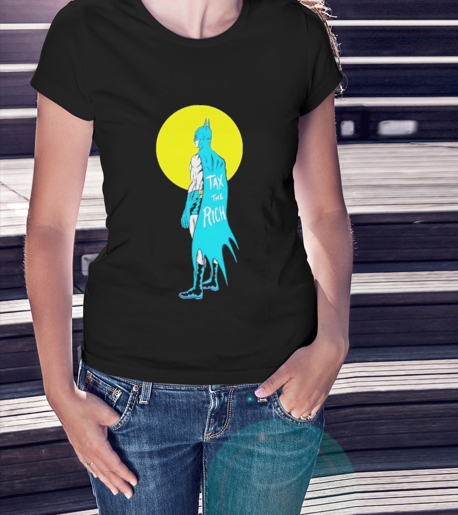 Tax The Rich Batman Yellow Moon T-Shirt