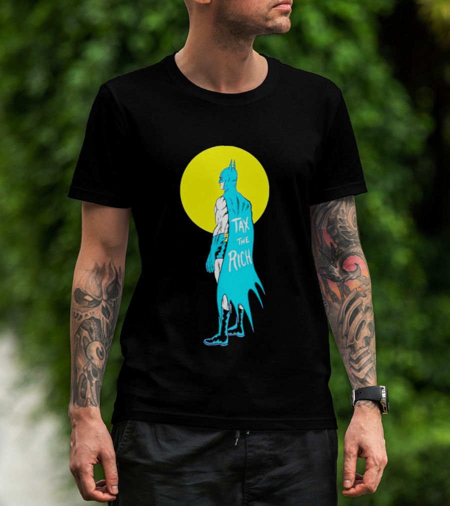 Tax The Rich Batman Yellow Moon T-Shirt
