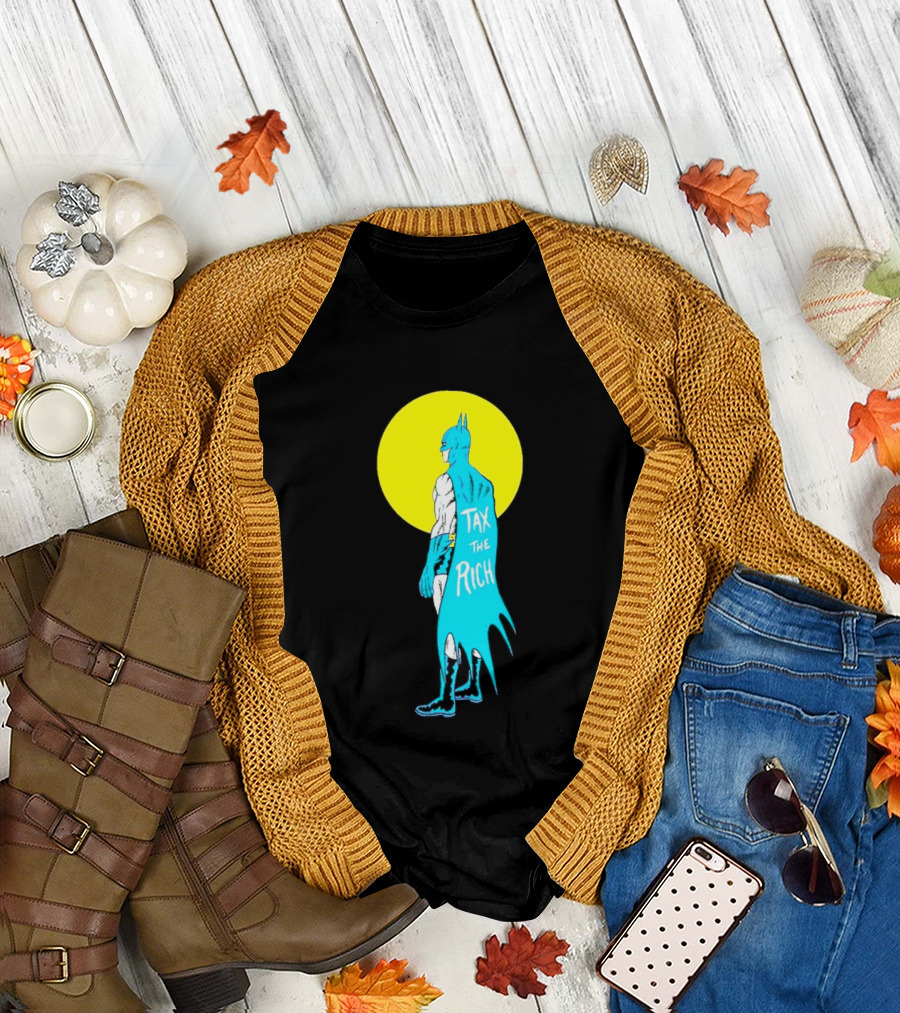 Tax The Rich Batman Yellow Moon T-Shirt