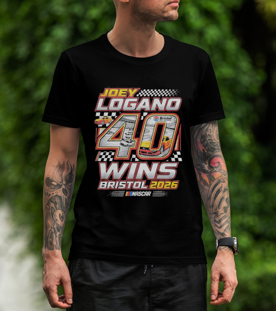 Joey Logano 40 Wins Bristol 2026 NASCAR T-Shirt