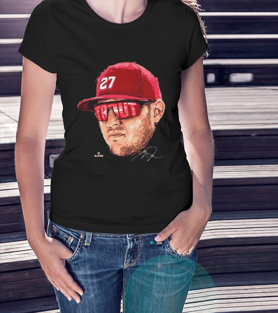 Mike Trout Los Angeles 27 Hat Reflective Sunglasses T-Shirt