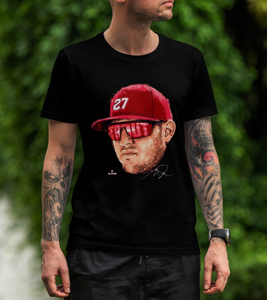Mike Trout Los Angeles 27 Hat Reflective Sunglasses T-Shirt