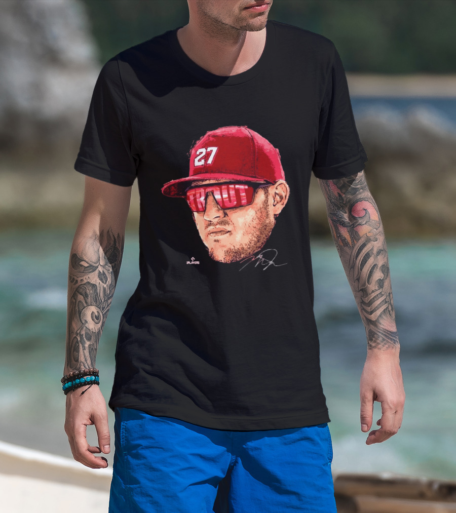 Mike Trout Los Angeles 27 Hat Reflective Sunglasses T-Shirt