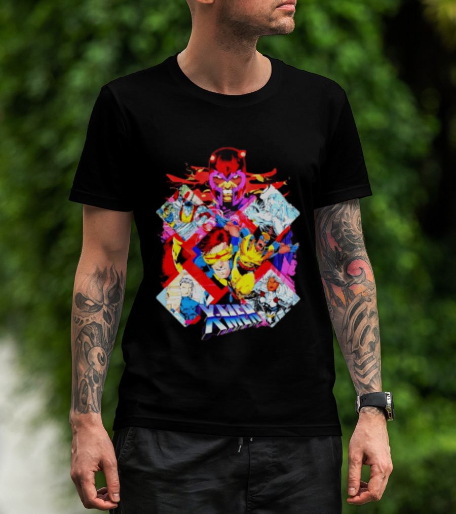 X Men Magneto Wolverine Cyclops Storm Colossus Marvel Comics Action Adventure T-Shirt