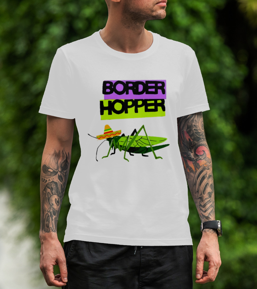 Border Hopper Sombrero Grasshopper T-Shirt