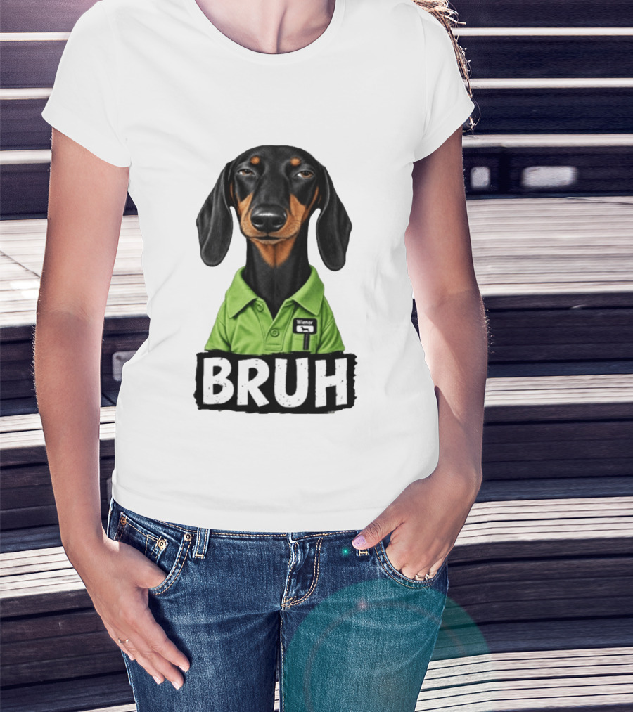 Dachshund Wiener Bruh Funny Dog Meme T-Shirt