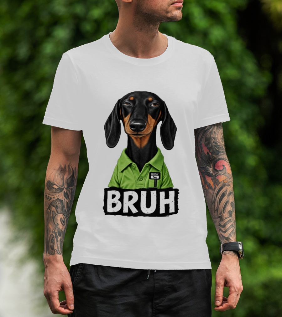 Dachshund Wiener Bruh Funny Dog Meme T-Shirt