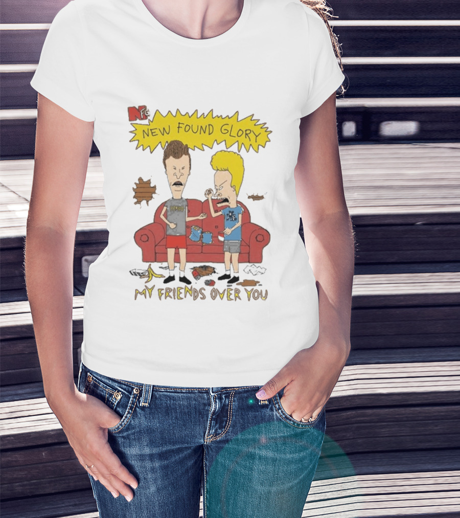 New Found Glory My Friends Over You Cartoon Characters Couch Scene T-Shirt